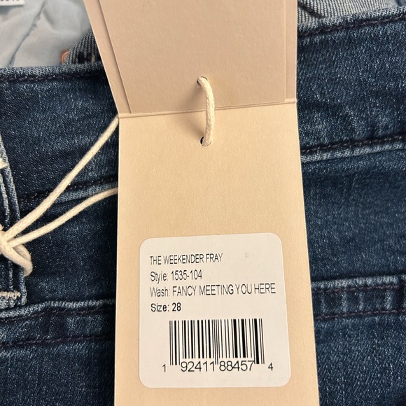 Mother The Weekender Fray Hem Bootcut Jeans in Fancy Meeting You Here Size 28 - Picture 13 of 13